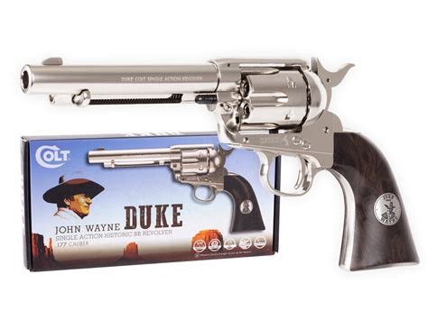 John Wayne Colt Peacemaker Pellet Revolver, Nickel | Airgun Depot