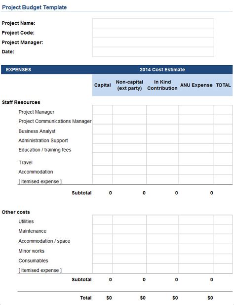 Simple Project Budget Template | Images and Photos finder