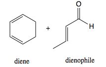 Draw the diene and dienophile that combine in a Diels-Alder cycloaddition to make the bicyclic ...