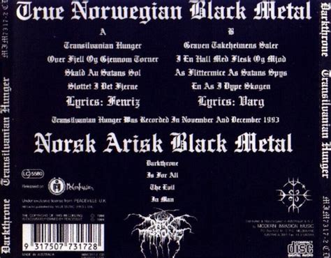 EXPLOSIÓN - METAL TROOP: Darkthrone - 1994 - Transilvanian Hunger