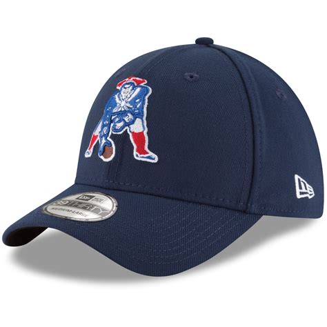 New Era New England Patriots Navy Throwback Logo Team Classic 39THIRTY Flex Hat