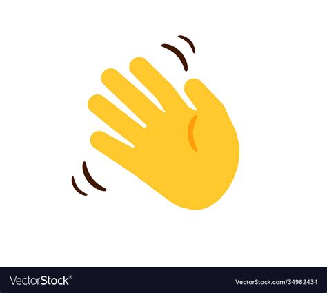 Waving hand cartoon moving human gesture Vector Image