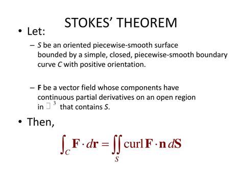 PPT - Teorema Stokes PowerPoint Presentation, free download - ID:2516301