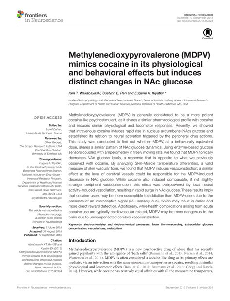 (PDF) Methylenedioxypyrovalerone (MDPV) mimics cocaine in its ...