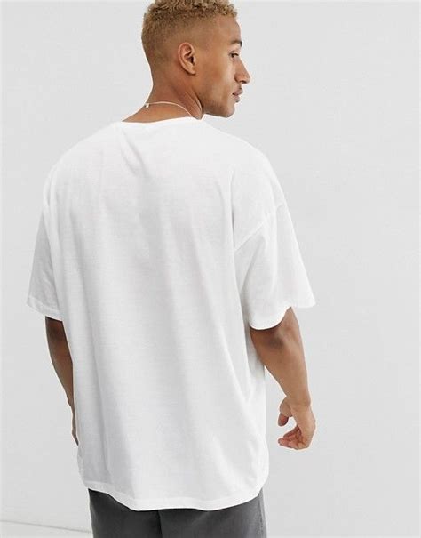 ASOS DESIGN oversized t-shirt with crew neck in white | ASOS | New t shirt design, White tshirt ...