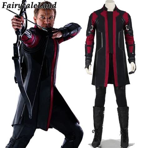 Marvel superhero costume Avengers Age of Ultron Hawkeye Cosplay Costume ...