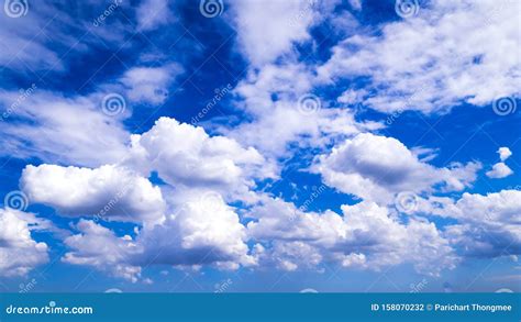 Blue Sky with Cloud Closeup . Closeup Blue Sky and Fluffy Clouds ...