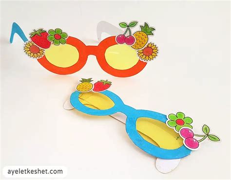 DIY craft paper sunglasses with templates - Ayelet Keshet