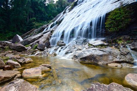 Natural Waterfall at Gunung Stong State Park Kelantan Malaysia Stock ...