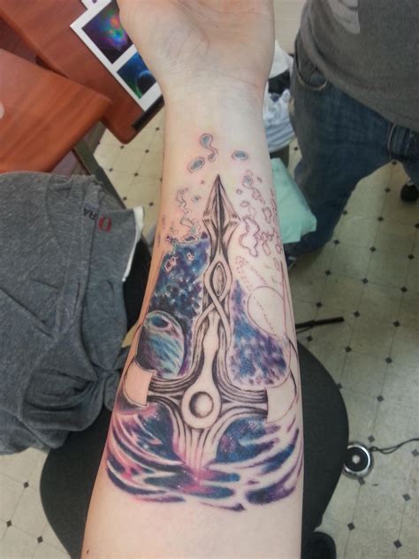 Poseidon's Trident & Neptune done by my brother-in-law. One more session to go! : r/tattoo