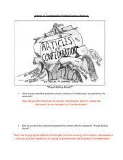 Articles of Confederation Political Cartoon Analysis.pdf - Articles of Confederation Political ...