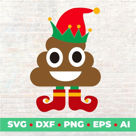 Poop SVG Christmas Svg Poop Emoji Svg Santa SVG Poop - Etsy