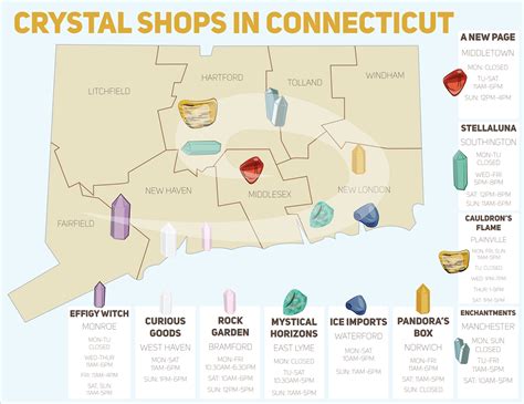 Infographic: Crystal Shops in CT on Behance