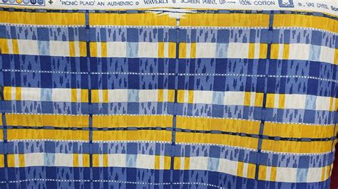 Amazon.com: Plaid Print Fabric, Color Blue/Yellow, 58" Wide Sold by ...