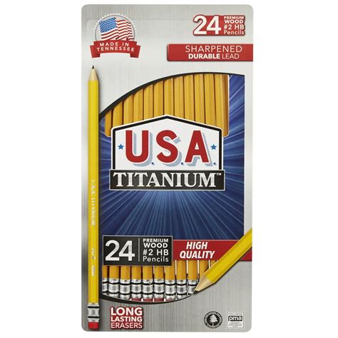 #2 USA Titanium 24 Count Woodcase Pencils - Walmart.com - Walmart.com