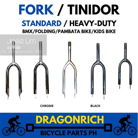 Bike Fork Tinidor Chromium Steel Standard / Hybrid Heavy-Duty Bicycle ...