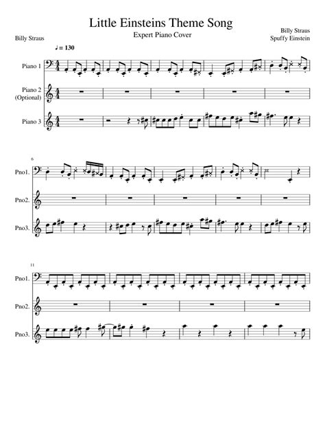 Little Einsteins Theme Song From Little Einsteins Sheet Music Easy | Images and Photos finder