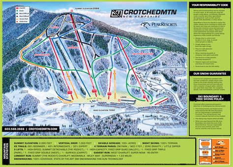 Crotched Mountain Trail Map | SkiCentral.com