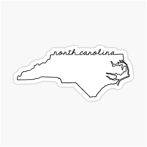 "North Carolina State Outline" Sticker for Sale by Jamie Maher | Redbubble