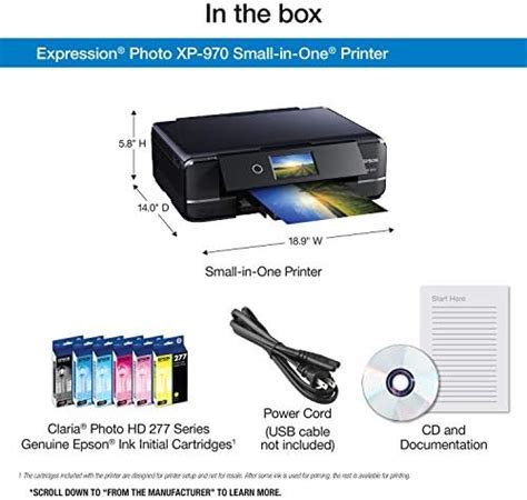 Epson Expression Photo XP-970 Wireless Color Photo Printer with Scanner ...