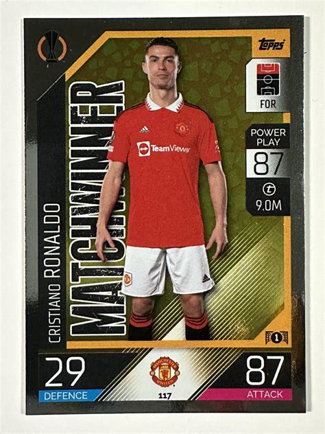 117 Cristiano Ronaldo Matchwinner (Manchester United) Topps Match Attax 2022/2023 Card - Solve ...