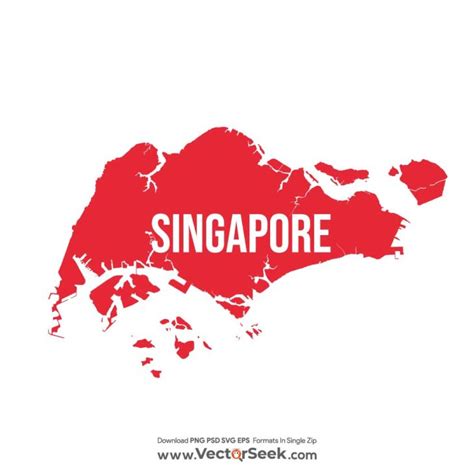 Singapore Map Vector - (.Ai .PNG .SVG .EPS Free Download)