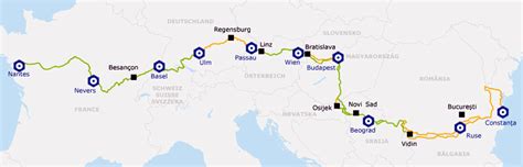 EuroVelo 6 Map - Europe | Nantes to ConstantaEuroVelo 6 Map - Europe | nantes-constanta