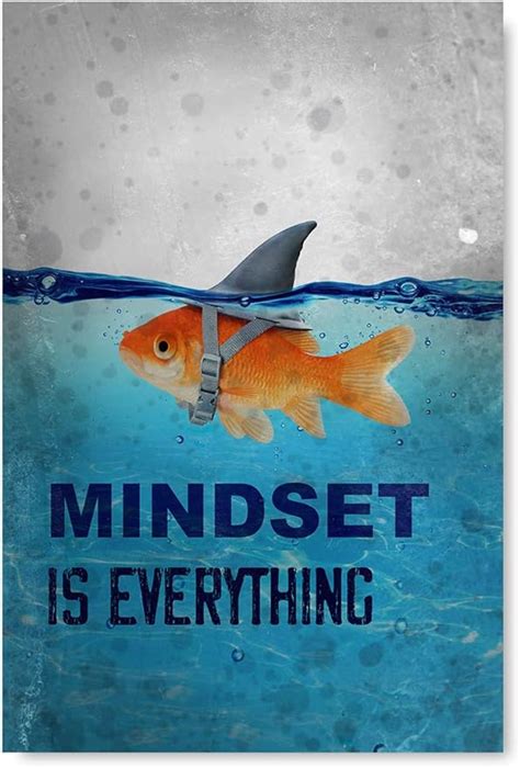 Amazon.de: Mindset is Everything Poster, Kunst, lustige Illustration, inspirierendes Poster