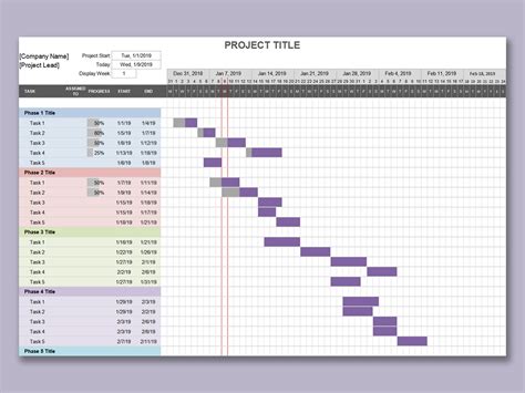 EXCEL of Gantt Chart Project.xlsx | WPS Free Templates