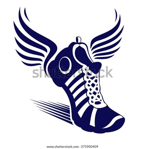 Sport Shoe Wings Vector Symbol Stock Vector (Royalty Free) 375900409 | Shutterstock