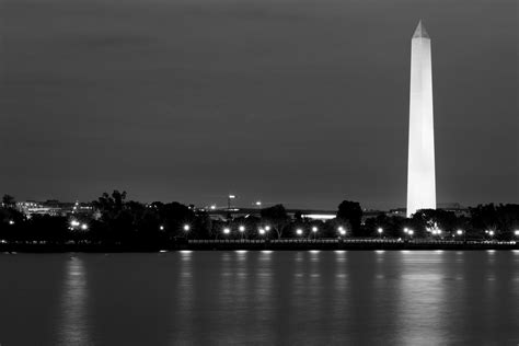 night photography washington monument and washington dc 4k HD Wallpaper