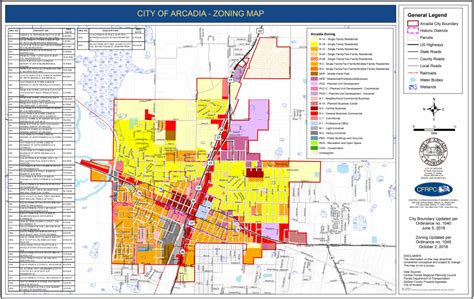 Arcadia Zoning Map – City of Arcadia