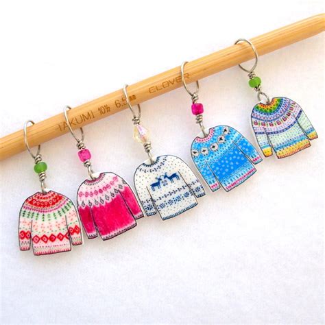 Knitting Fiber Arts Art & Collectibles Set of 3 Stitch Markers Cactus ...