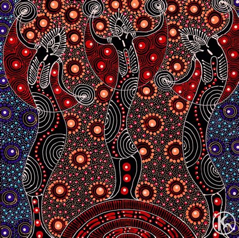 Dreamtime Sisters by Colleen Wallace Nungari from Utopia, Central Australia created a 50 x 50 cm ...