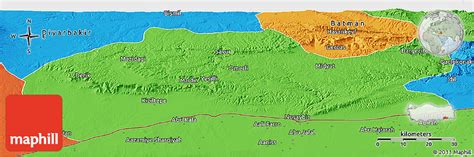 Political Panoramic Map of Mardin