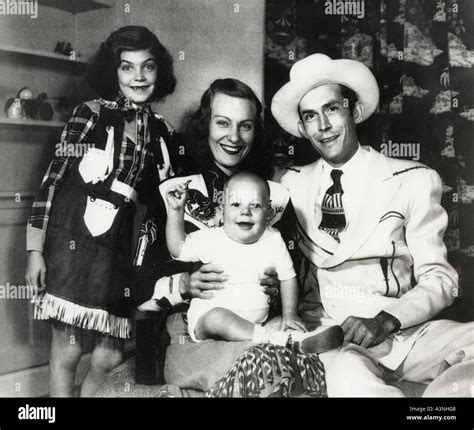 HANK WILLIAMS about 1950 with wife Audrey son Hank Jnr and step ...