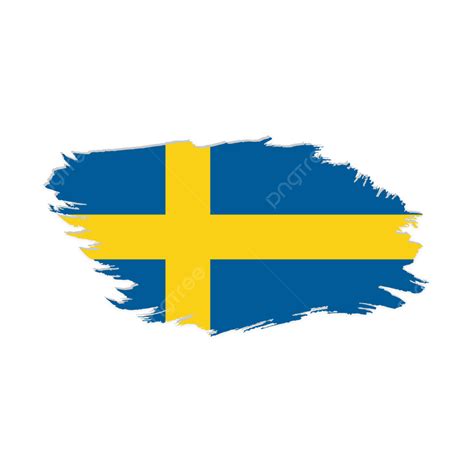 Sweden National Flag Vector With Transparent, Sweden, Sweden Flag ...