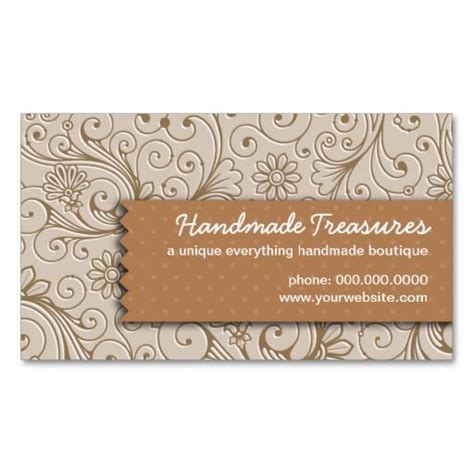 Crafters Floral Handmade Business Card Templates | Handmade business cards, Handmade jewelry ...