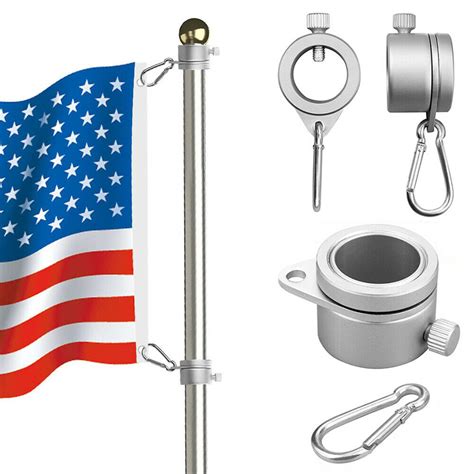 Aluminum Alloy Flag Pole Rings 360 Degree Rotating Flagpole Flag ...