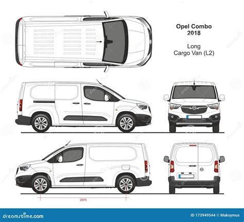 Opel Combo Cargo Delivery Van L1H2 And L2H2 2016-present Cartoon Vector | CartoonDealer.com ...