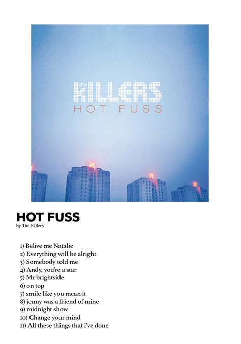 The Killers Hot FUSS Album Poster - Etsy