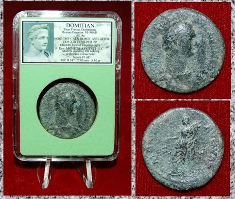 ANCIENT ROMAN EMPIRE Coin Of DOMITIAN Moneta With Cronucopia On Reverse £37.95 - PicClick UK