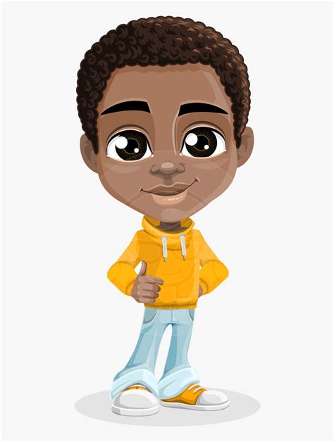 Jorell The Playful African American Boy - African American Boy Cartoon ...