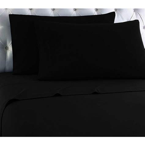 Heavy Winter Flannel 1005 Cotton Queen, Black Flat Sheet - Walmart.com ...