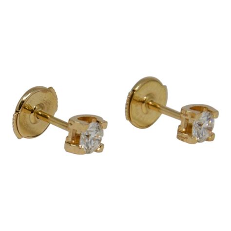 Cartier C De Cartier Diamond Stud Earrings– Oliver Jewellery