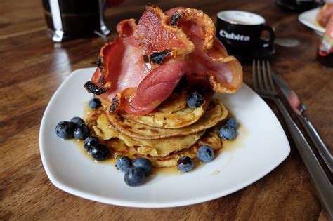 Gram (Chickpea) Flour American Style Pancakes - Raw Rhubarb - Fit Food and Recipes