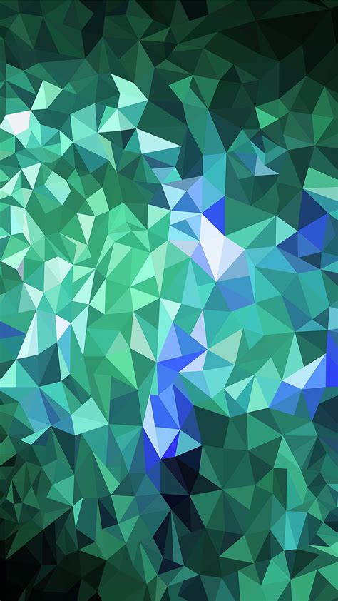 Abstract green blue, Cool, DimDom, Geometric, Graphic, Low Poly, Poly Art, Polygonal, HD phone ...