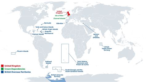 British Overseas Territories Map | Mappr