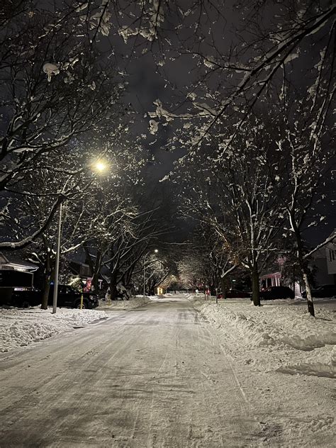 A snowy street in south shore : r/montreal