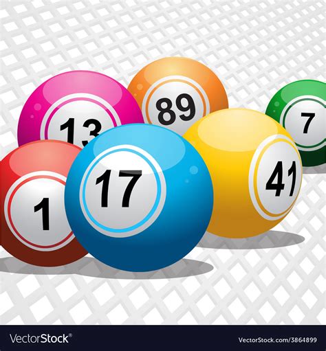 Bingo balls on white 3d background Royalty Free Vector Image